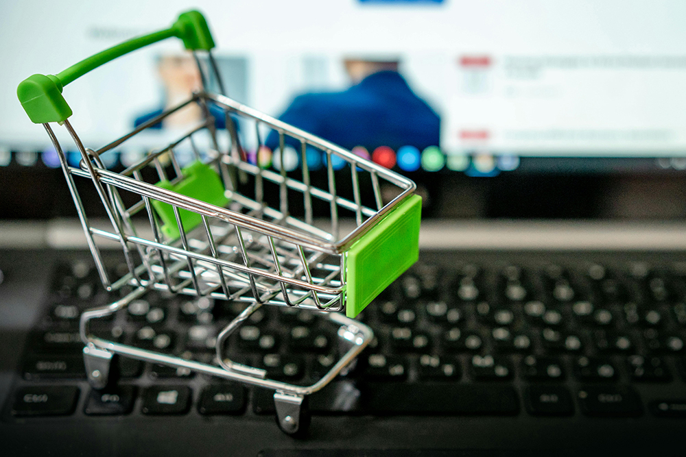 miniature shopping cart