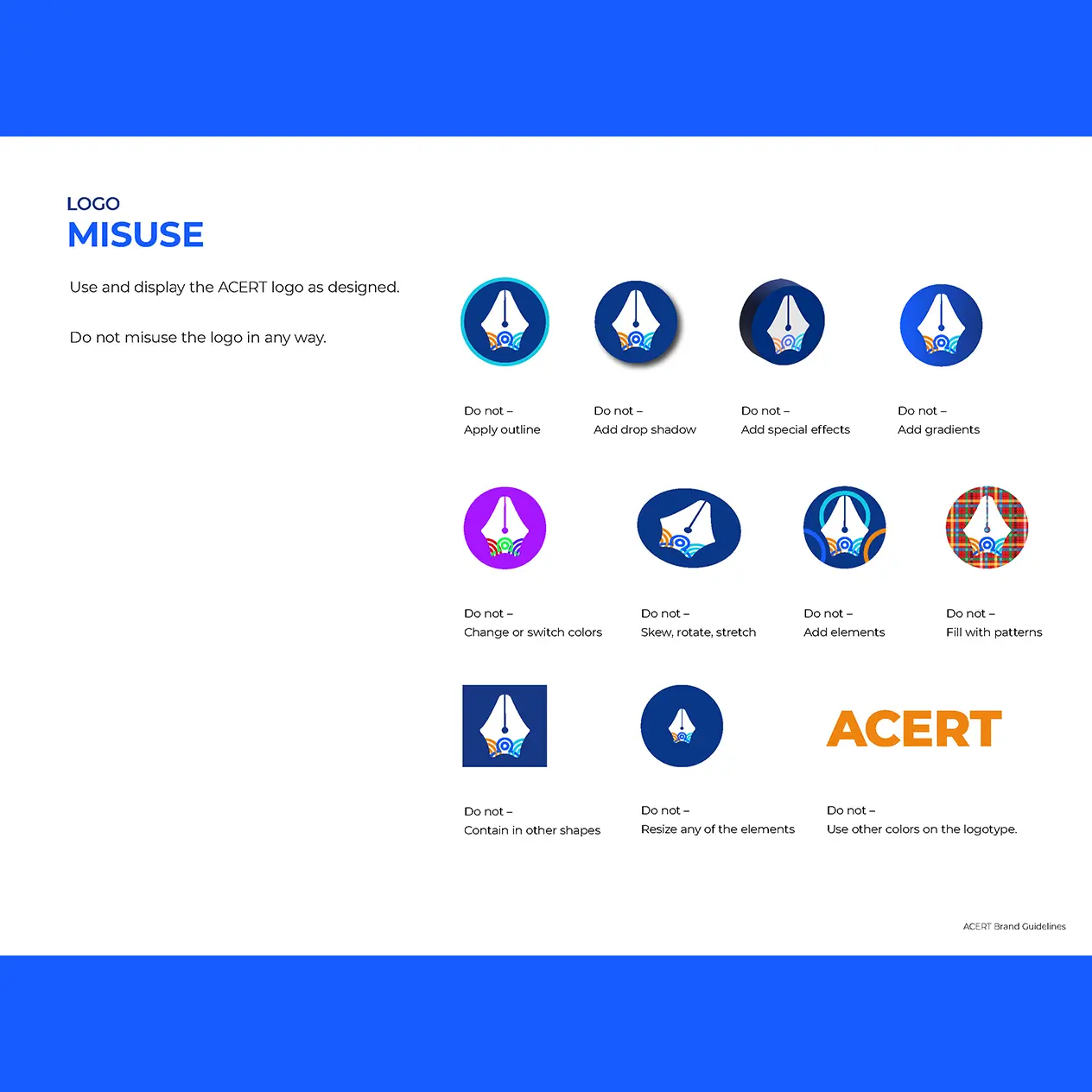 Acert Branding Logo Misuse