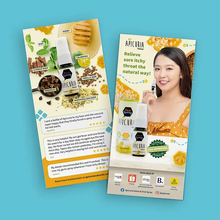 Apicuria Natural Oral Spray Print Flyer