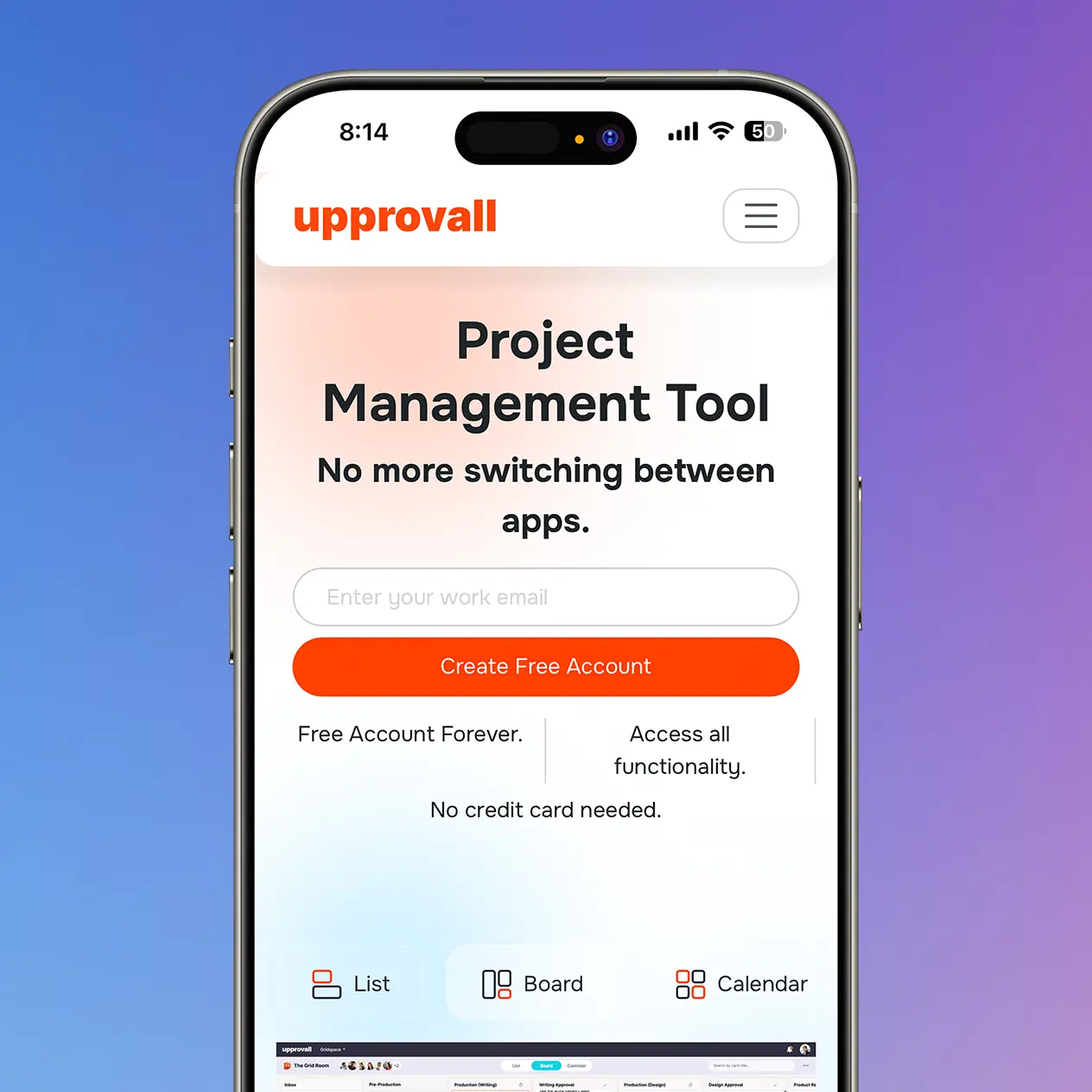Upprovall Website Home