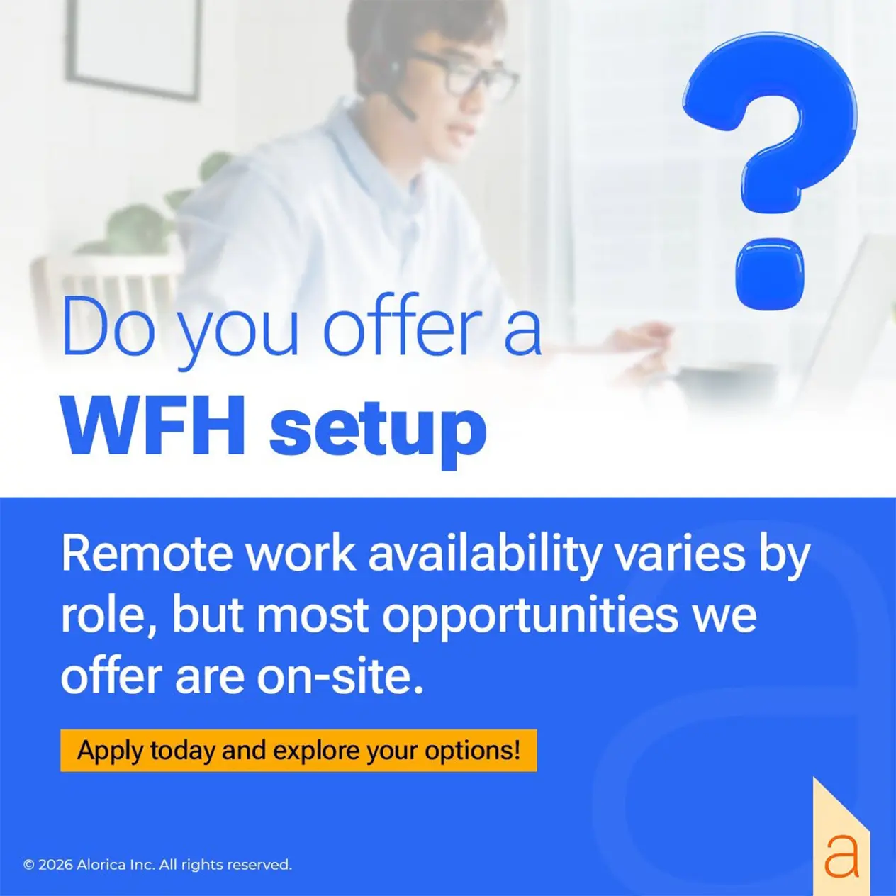 Alorica Do You Offer Wfh Setup Content