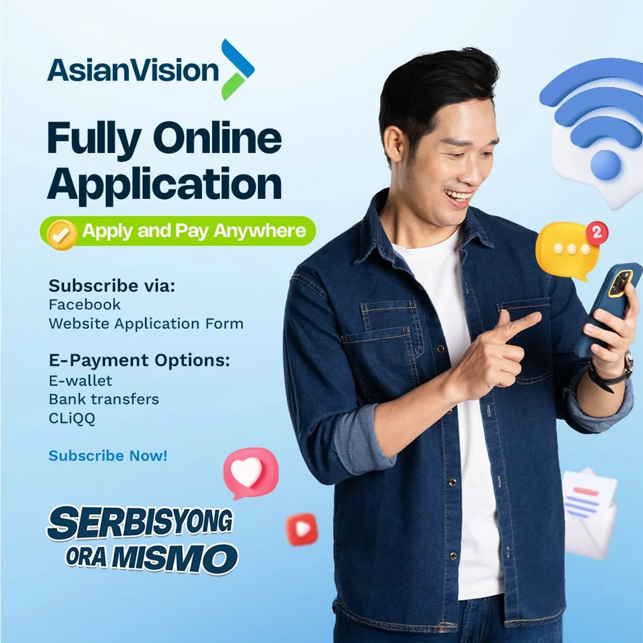 Asian Vision Fully Online Application Content