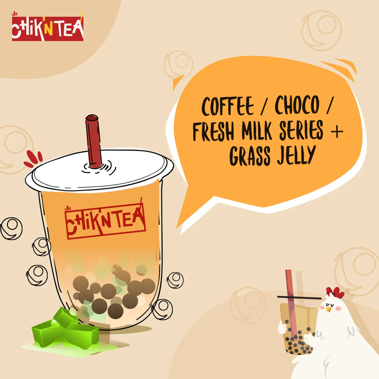 Chik N Tea Coffee Choco Fresh Milk Series Content