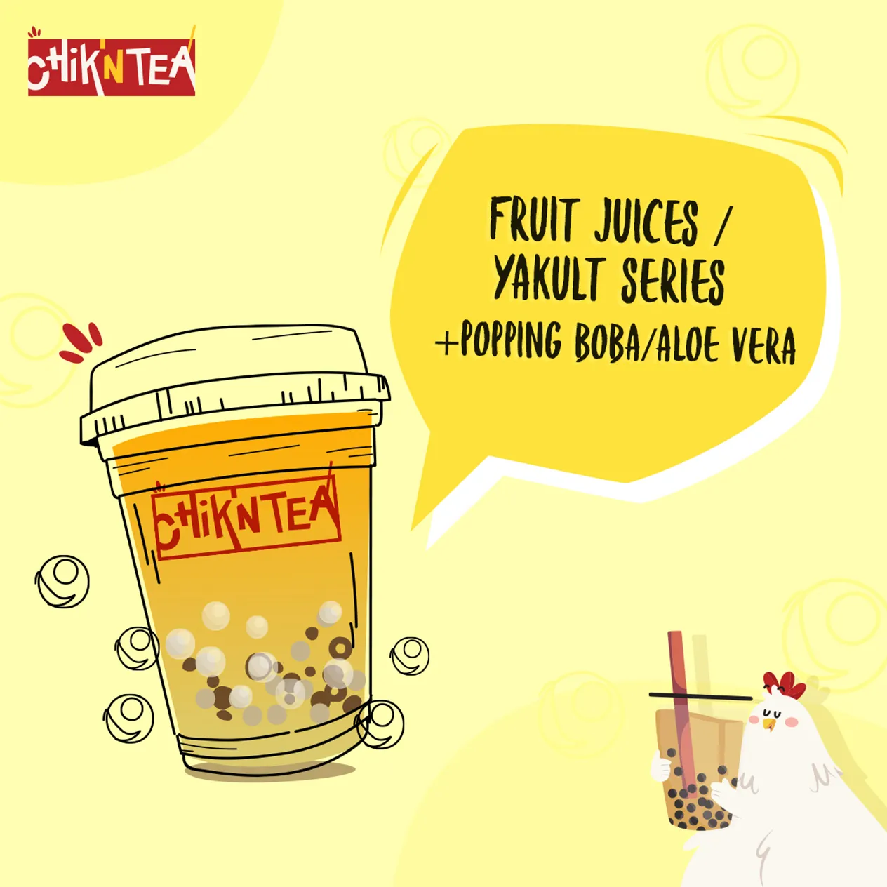 Chik N Tea Fruit Juices Yakult Series Content