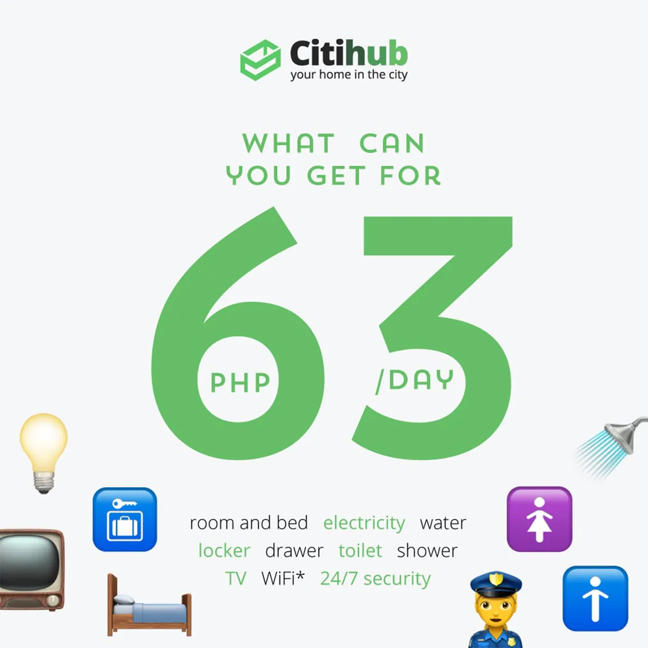 Citihub Dormitory 63php Day Content