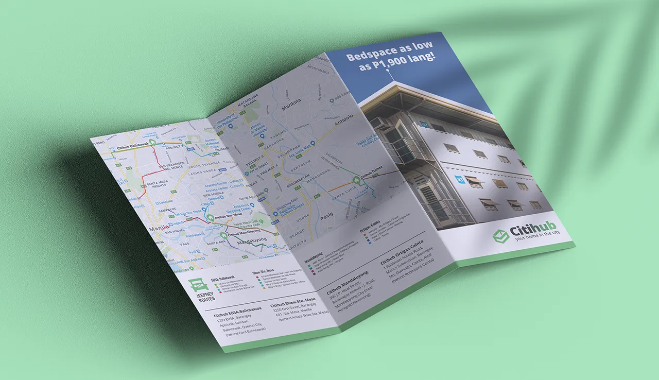Citihub Dormitory Print Trifold Brochure