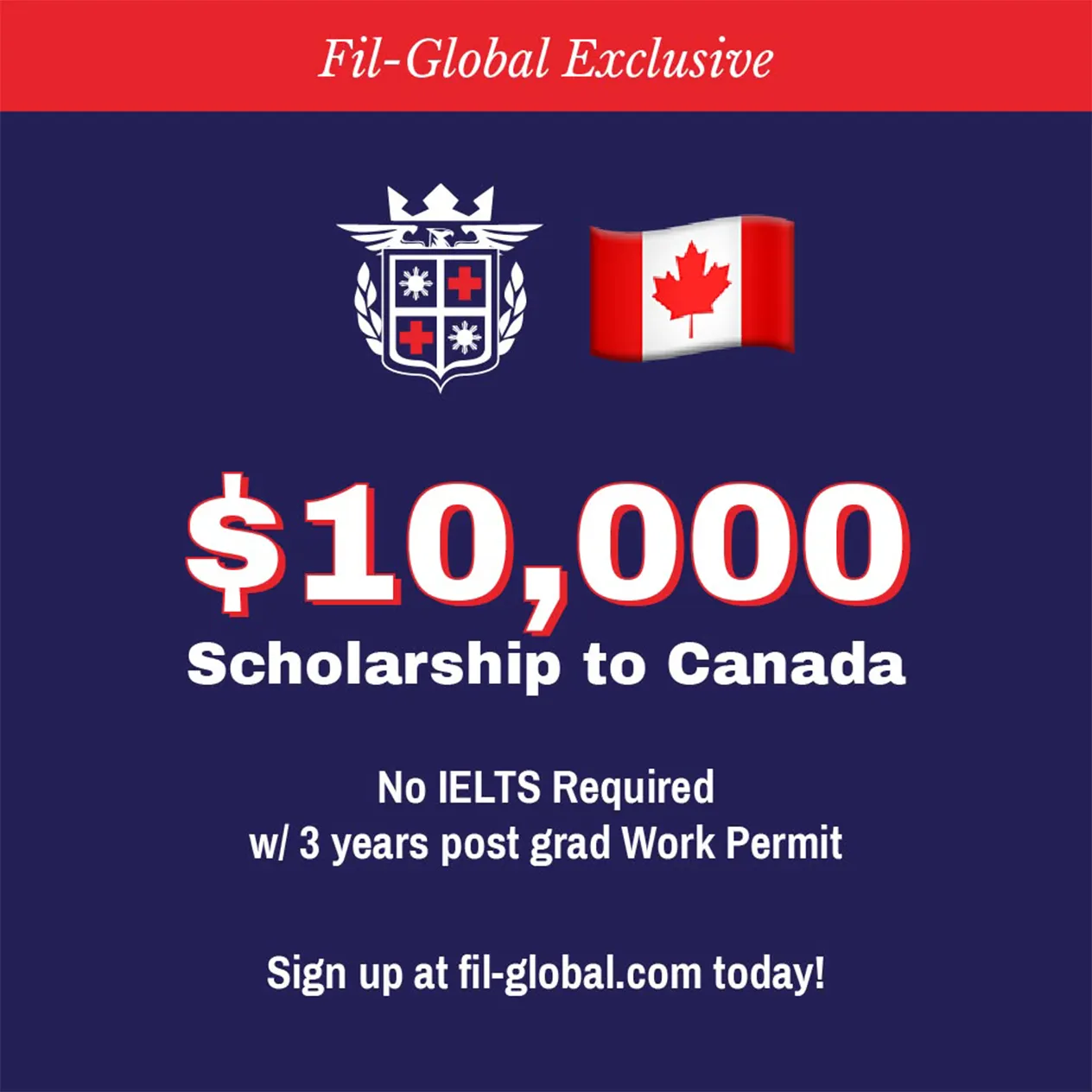 Fil Global 10k Scholarship To Canada Content