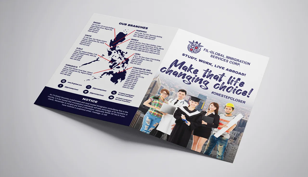 Fil Global Print Bifold Flyer