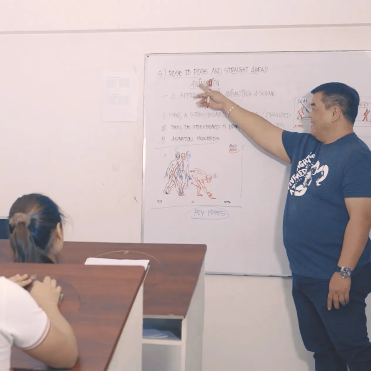 First Academy Of Computer Arts Video Professor Teaching Students