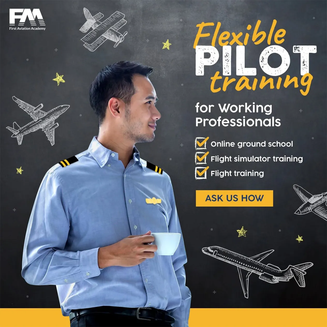 First Aviation Academy Flexible Pilot Training Working Professionals