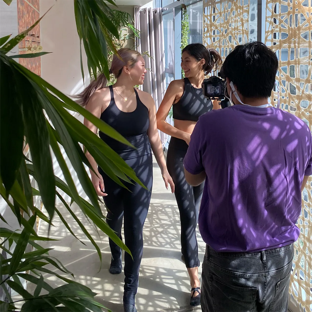 Fit To Live Videoshoot Bts Friends Walking Hallway