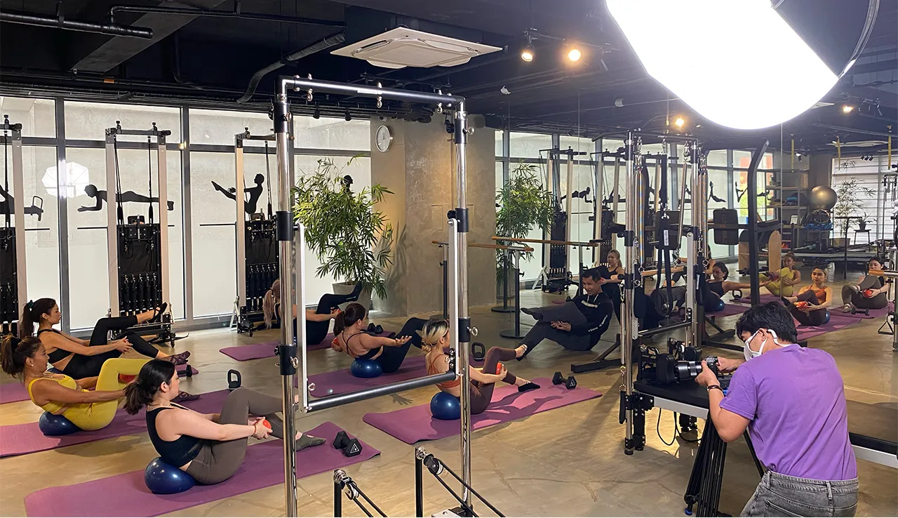 Fit To Live Videoshoot Bts Group Reform Pilates