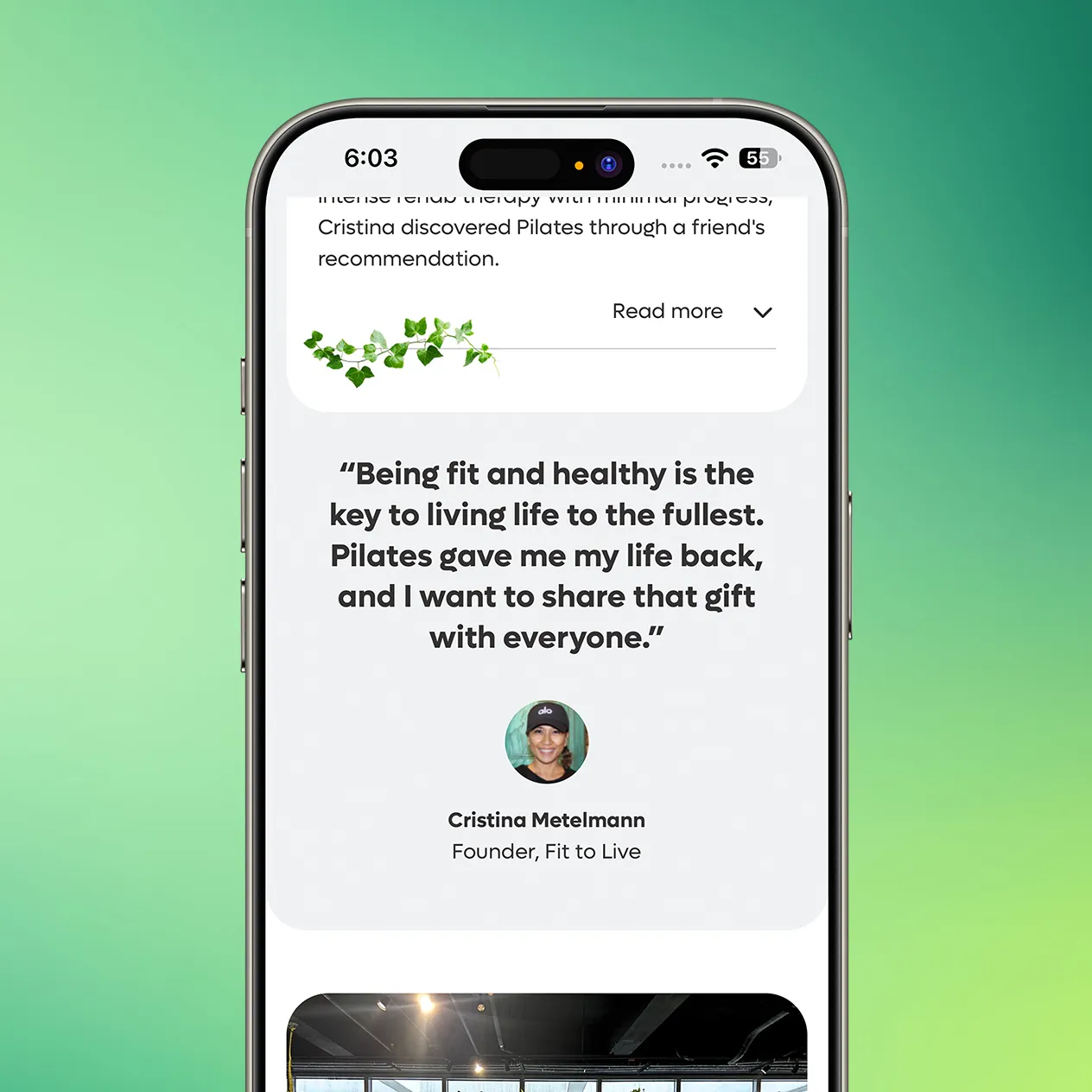 Fit To Live Website Design Mobile About Us