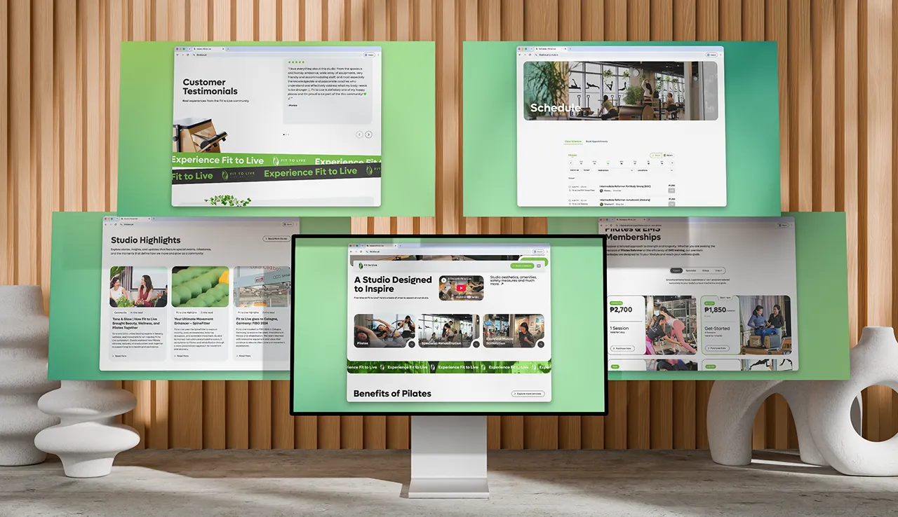 Fit To Live Website Desktop Pages