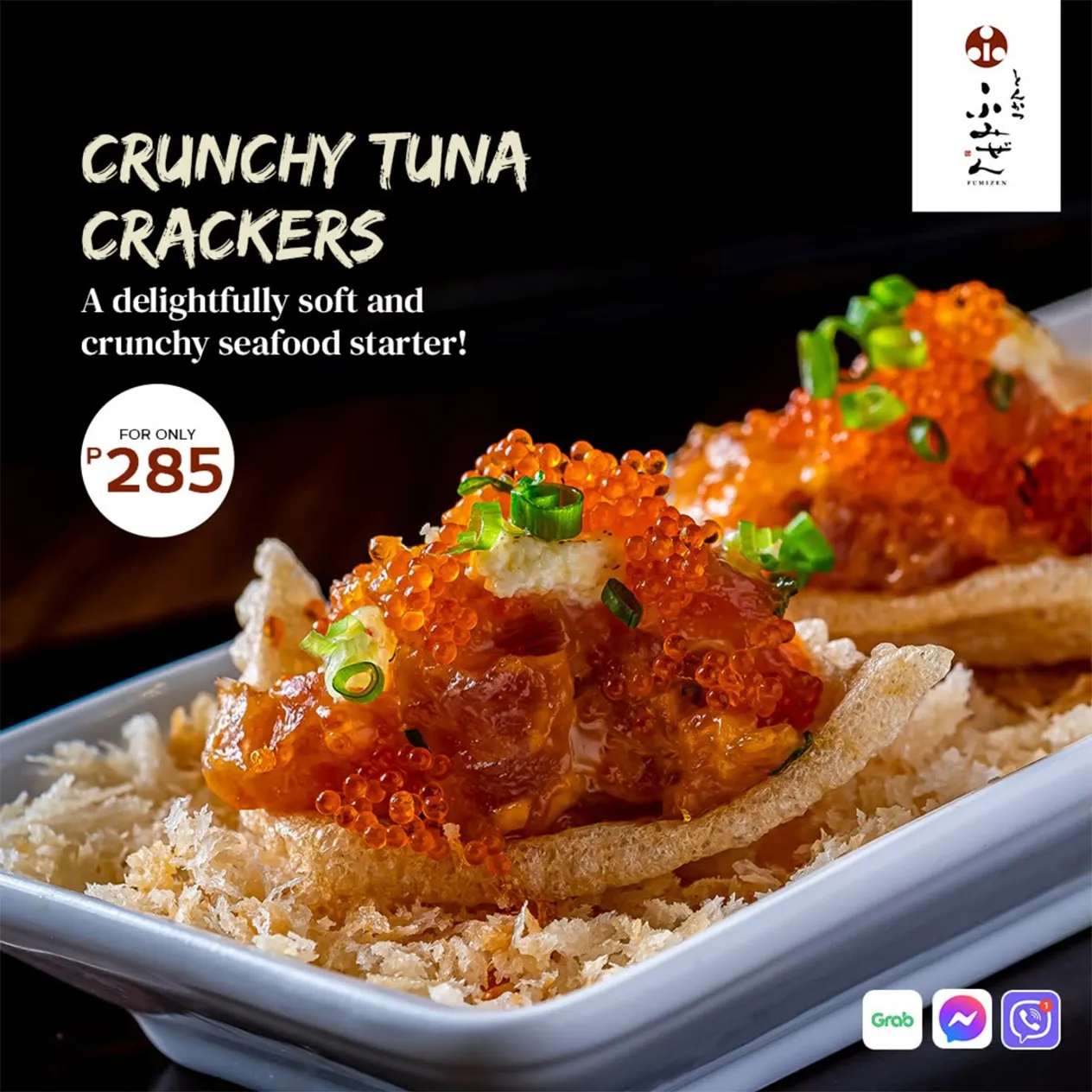 Fumizen Japanese Restaurant Crunchy Tuna Crackers Content