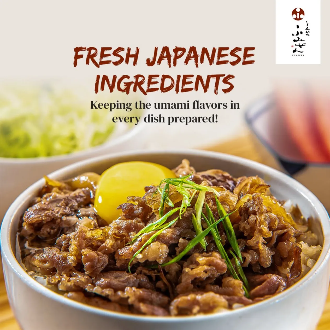 Fumizen Japanese Restaurant Fresh Japanese Ingredients Content