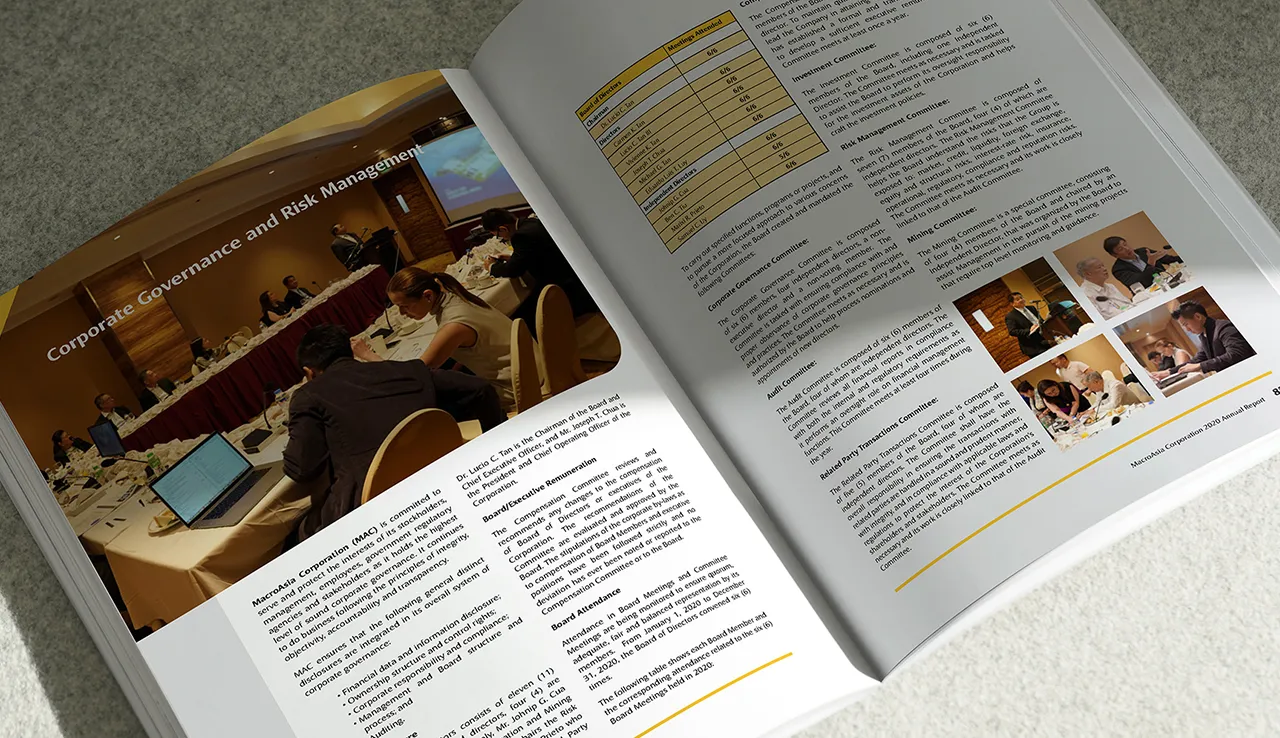 Macroasia Corporation Annual Report Corporate Governance And Risk Management Mockup