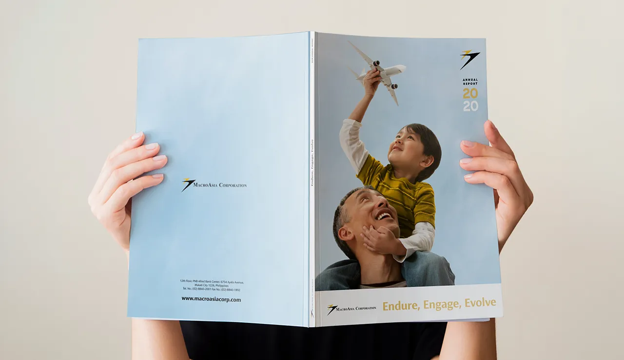 Macroasia Corporation Annual Report On Hand Mockup