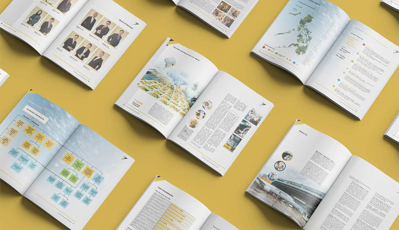 Macroasia Corporation Annual Report Pages Mockup