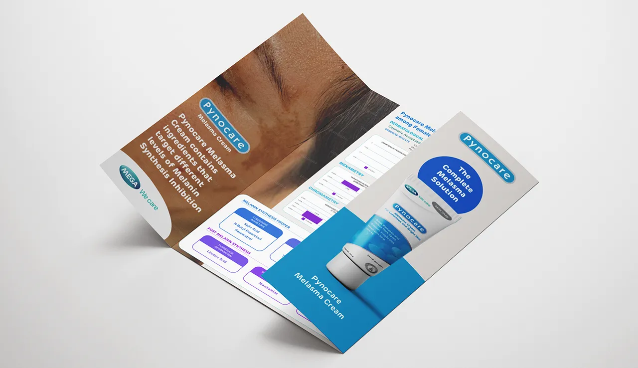 Mega Pynocare Gatefold Flap View Mockup