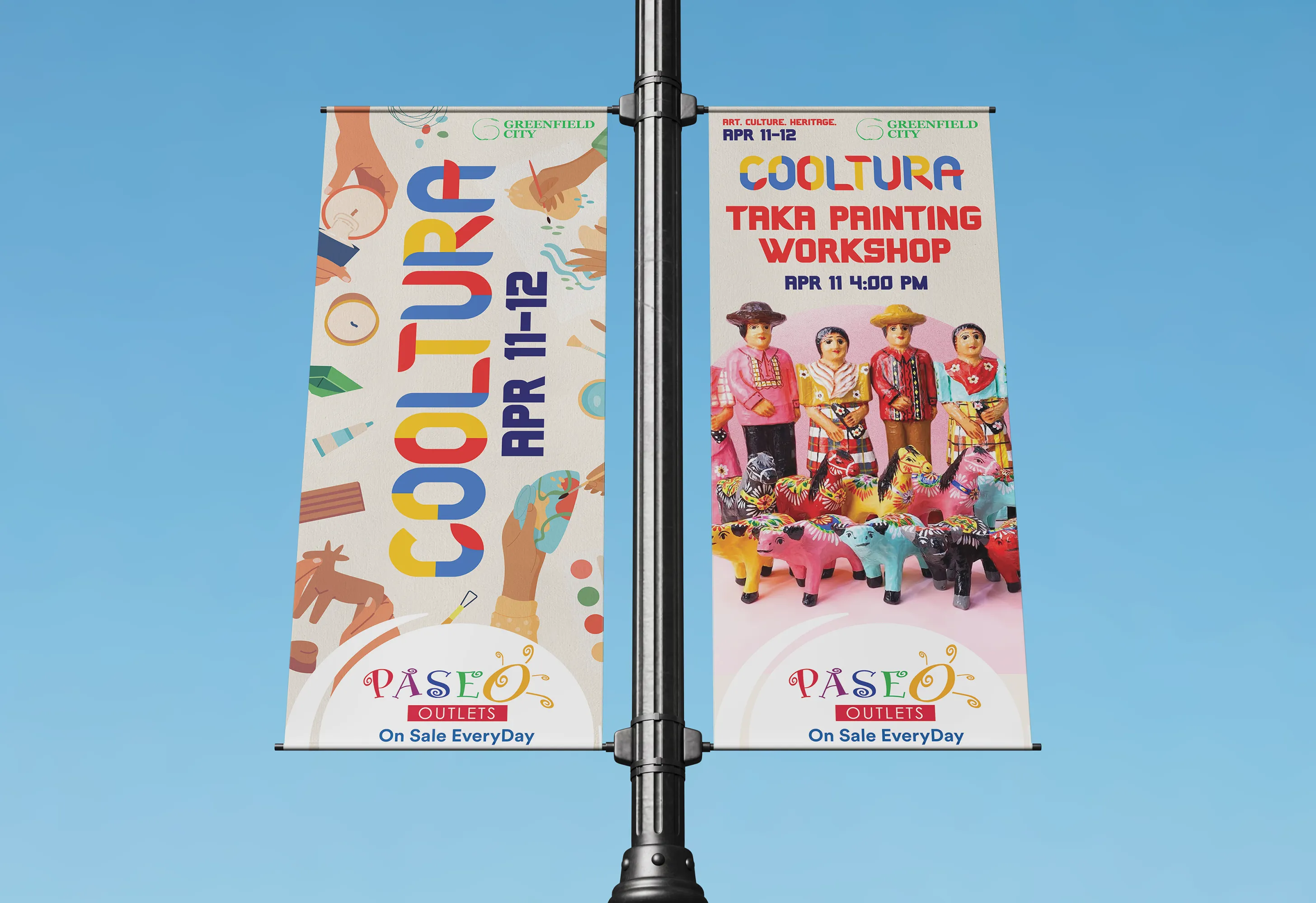 Paseo Outlets Cooltura Lamppost Banners