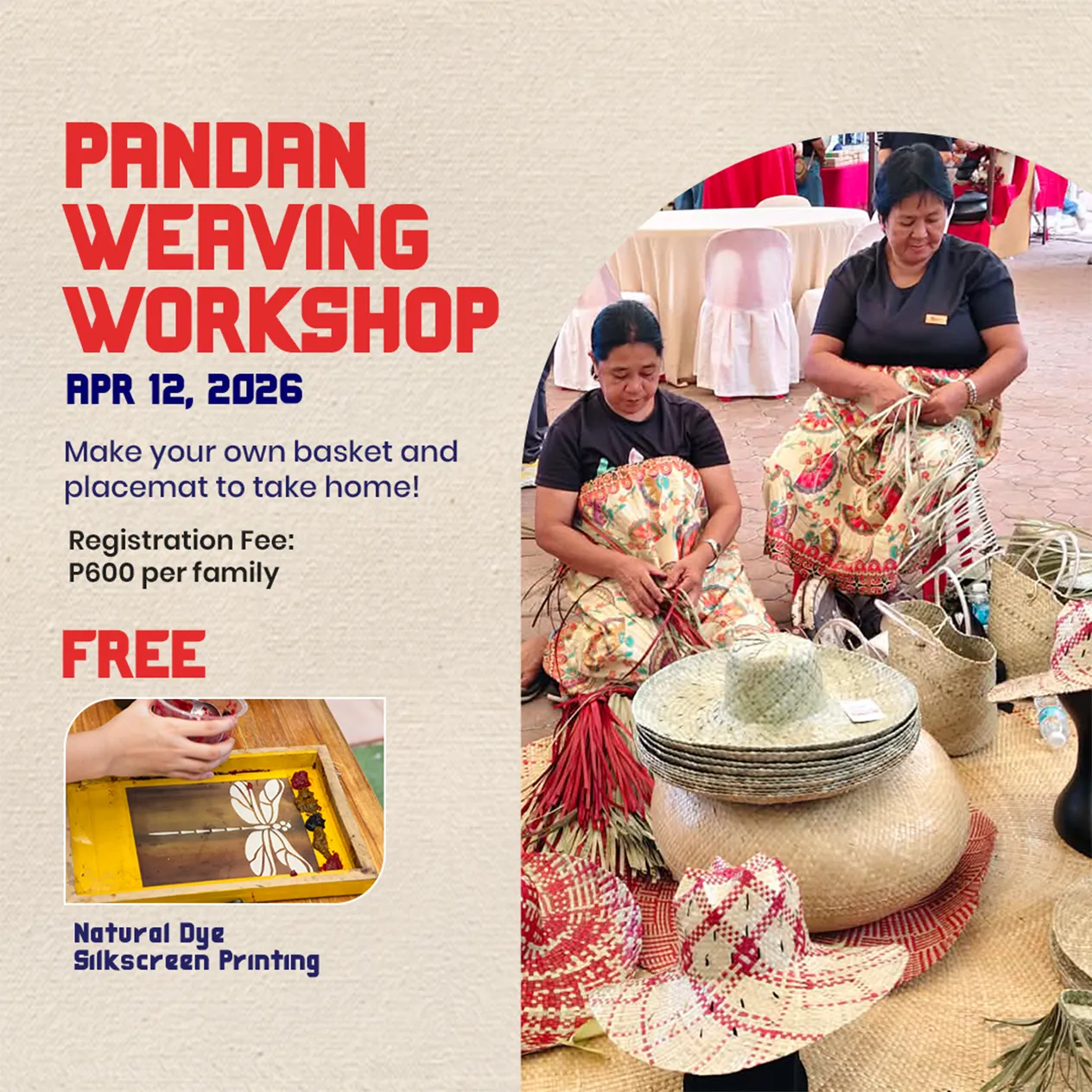 Paseo Outlets Cooltura Workshop Pandan Weaving