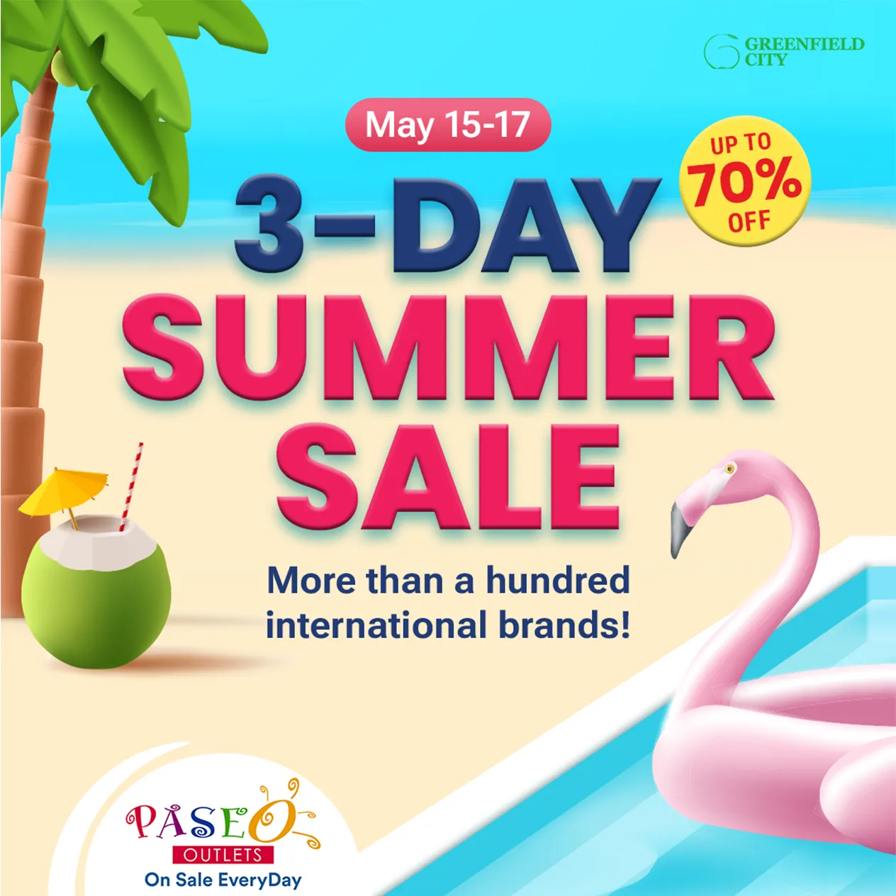 Paseo Outlets Summer Sale Key Visual
