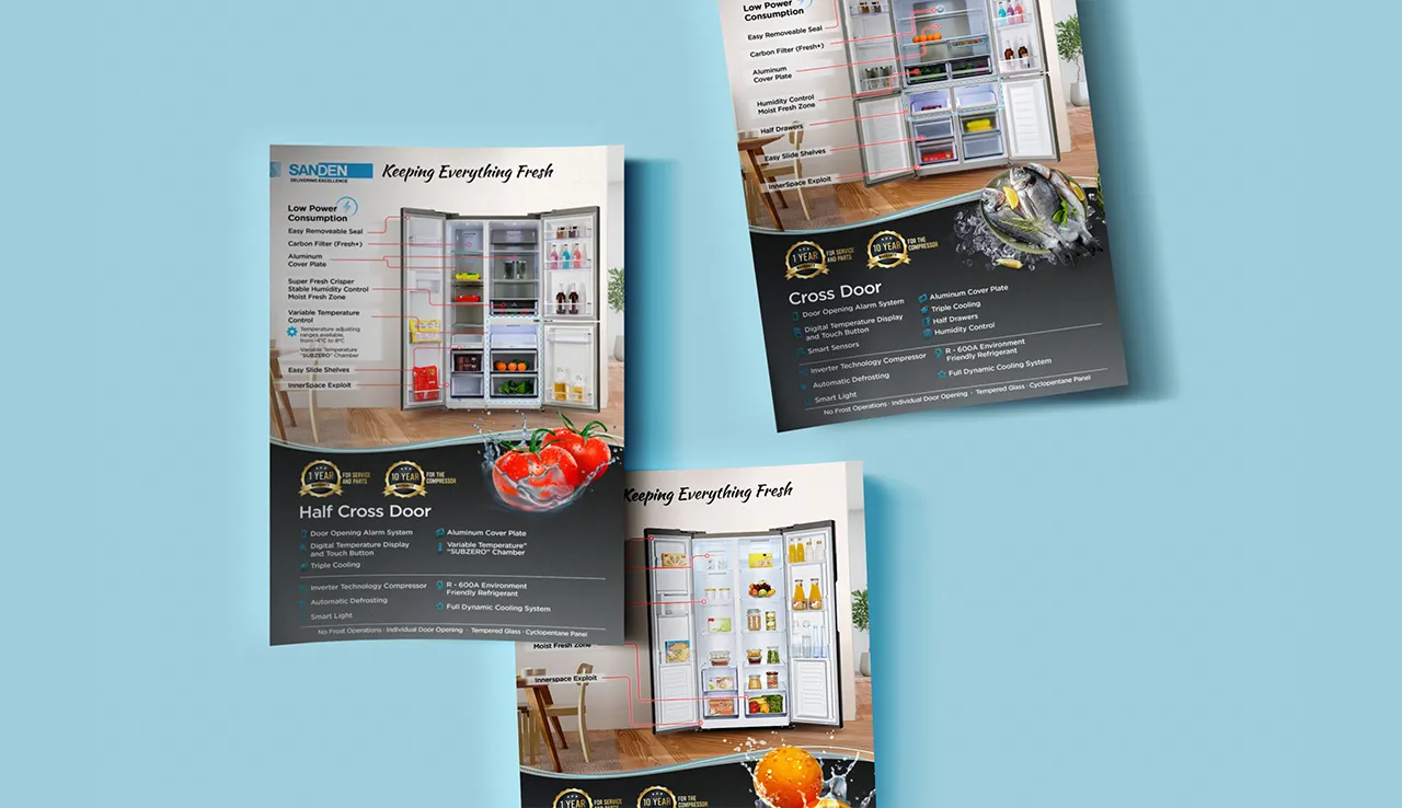 Sanden Refrigerator Sticker Omnibus