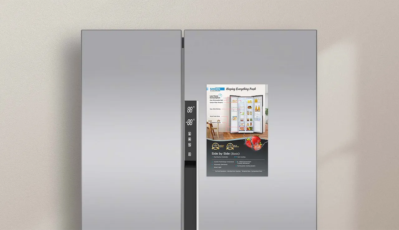 Sanden Refrigerator Sticker