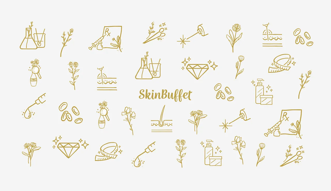 Skin Buffet Rebrand Services Illustrations